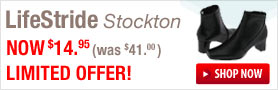 Shop while supplies last! LifeStride Stockton $14.95 Limited Offer! Shop Now