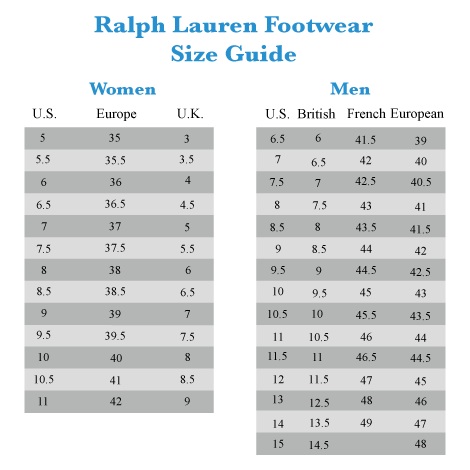 Ralph Lauren Women's Size Chart