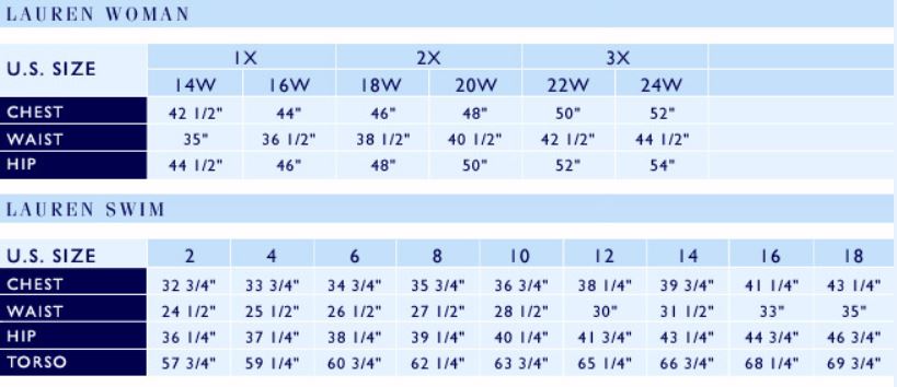 polo ralph lauren size chart - 64% OFF 
