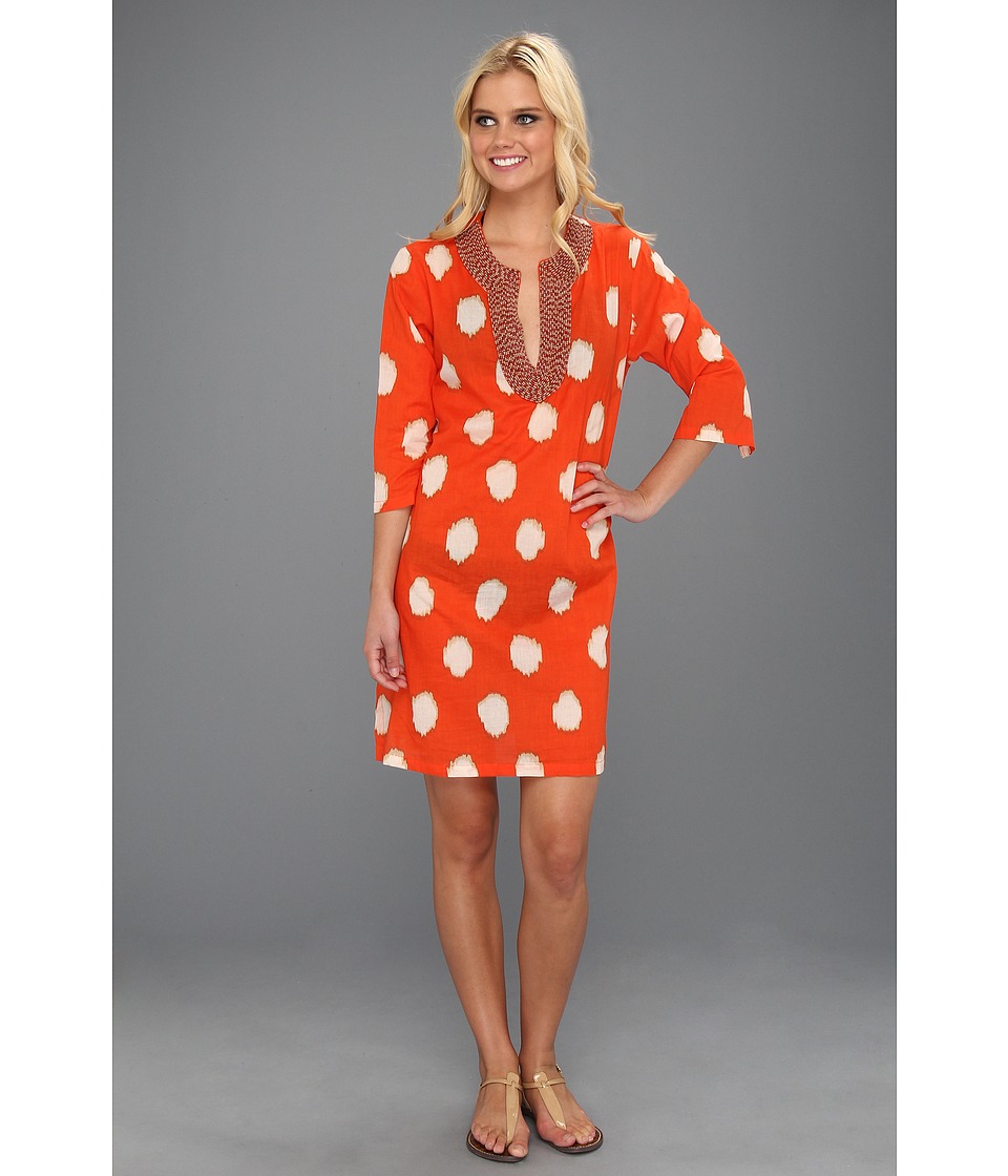 Echo Design Ikat Dot Tunic Womens Clothing (Orange)