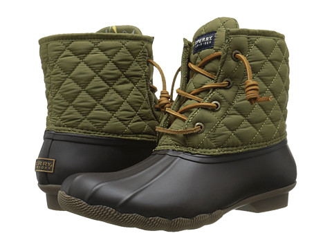 sperry saltwater duck boots olive